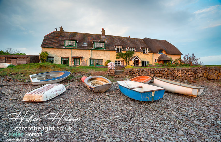 Cottages at Porlock Weir on the Somerset Coast